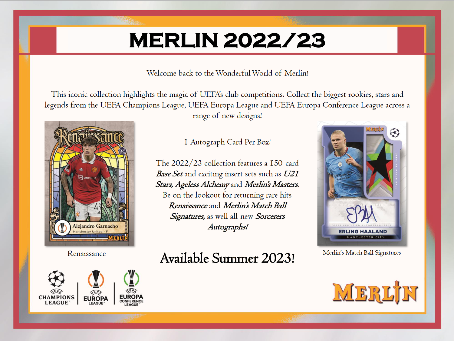 2022-23 Topps UEFA Club Competitions Merlin Chrome Soccer Hobby Box