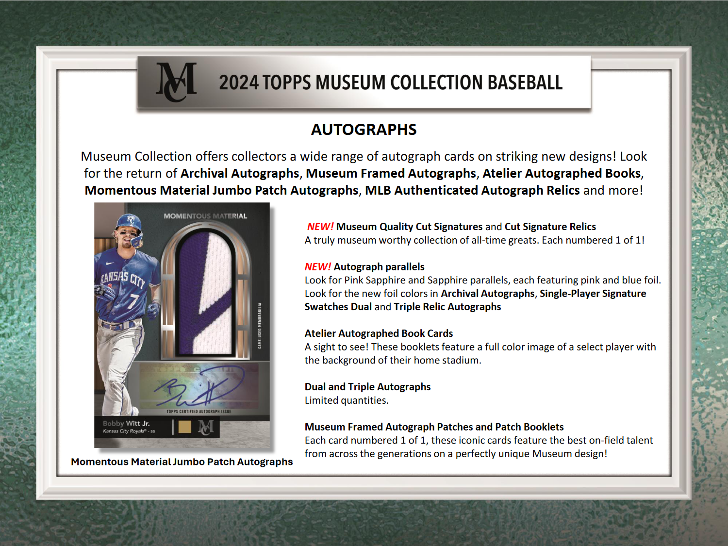 2024 Topps Museum Collection Baseball Hobby 12 Box Case